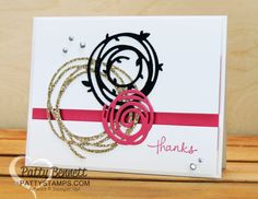 Clean And Simple Cas Swirly Scribbles Stampinu0027 Up! Note Card Featuring Gold Glimmer, Basic Black And Melon Mambo Color Combo. - Geburtstagsstrauss, Transparent background PNG HD thumbnail