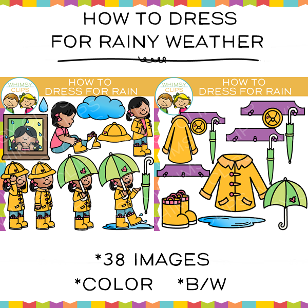 How To Get Dressed For Rainy Weather Clip Art - Get Dressed Kids, Transparent background PNG HD thumbnail