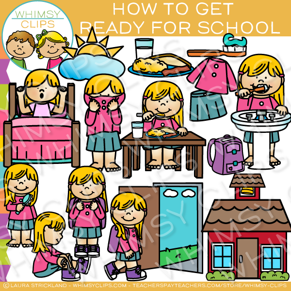 Png Getting Ready For School - Get Ready For School Daily Routines Clip Art, Transparent background PNG HD thumbnail