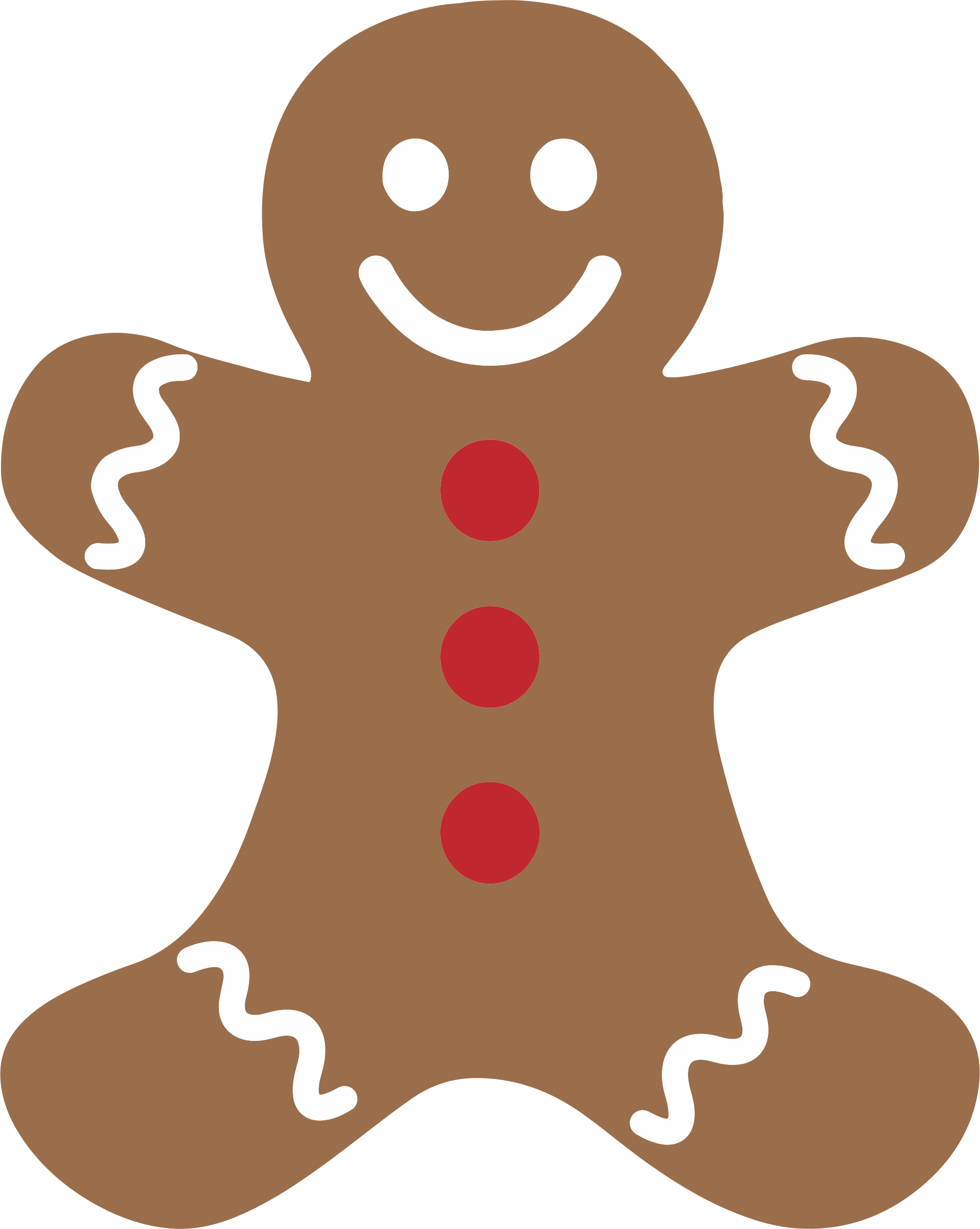 1876X2352 Clipart Eaten Gingerbread Man Pluspng - Gingerbread Man, Transparent background PNG HD thumbnail