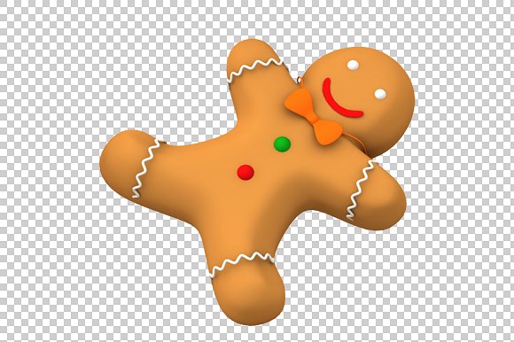 Gingerbread Man   3D Render Png   Graphics - Gingerbread Man, Transparent background PNG HD thumbnail