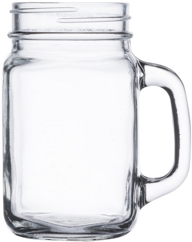 16Oz Mason Jar With Handle 16 Ounce Clear Glass   Case Of 12. - Glass Jar, Transparent background PNG HD thumbnail