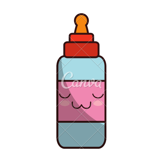 Kawaii Glue Bottle Icon - Glue Bottle, Transparent background PNG HD thumbnail