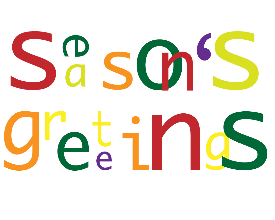 Seasonu0027S Greetings Colorful Text Picture - Greetings, Transparent background PNG HD thumbnail