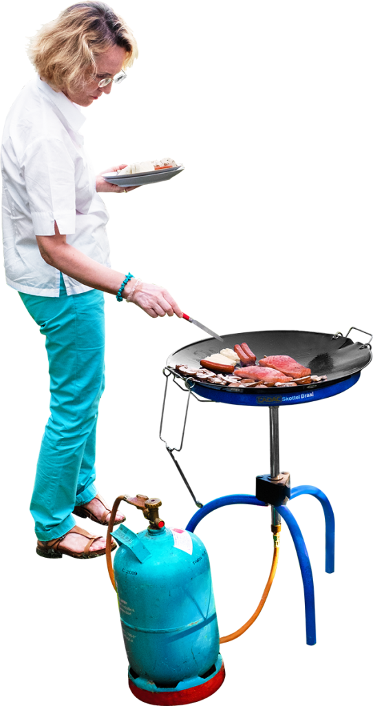 M Is Grilling (Or Frying?) Salmon And Sausages On A Barbeque Partyu2026 With Matching Propane Tank! - Gubbar, Transparent background PNG HD thumbnail
