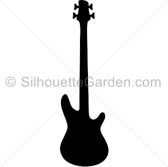 Bass Guitar Silhouette - Guitar Silhouette, Transparent background PNG HD thumbnail