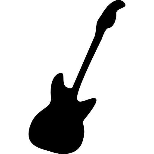 Electric Bass Guitar Silhouette Free Icon - Guitar Silhouette, Transparent background PNG HD thumbnail