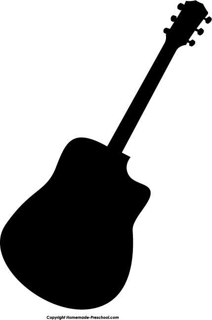 Free Silhouette Clipart - Guitar Silhouette, Transparent background PNG HD thumbnail