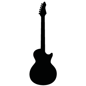 Guitar Silhouette - Guitar Silhouette, Transparent background PNG HD thumbnail