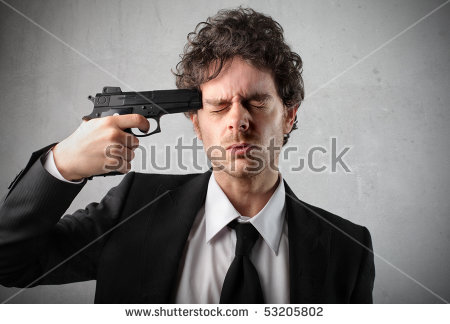 Young Man Pointing A Gun At His Head - Gun To Head, Transparent background PNG HD thumbnail