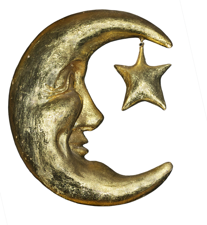 Gute Nacht, Mond, Stern, Keramik, Figur, Deko - Gute Nacht, Transparent background PNG HD thumbnail