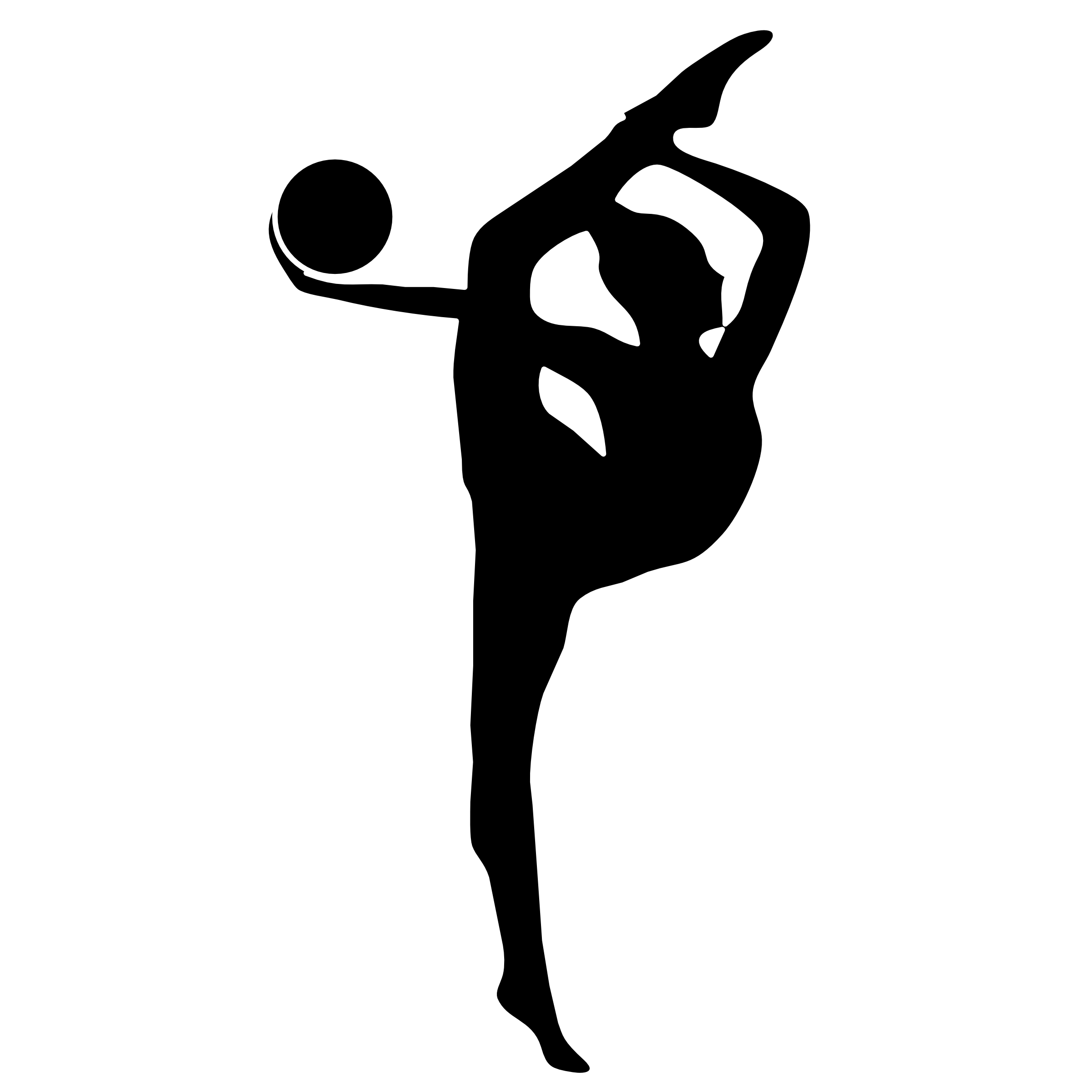 Png Gymnastics Black And White - Gymnastics Clipart Silhouette Vault, Transparent background PNG HD thumbnail