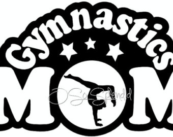 Gymnastics Mom Digital File   Vector Graphic   Personal Use, Commercial Available   Svg, - Gymnastics Black And White, Transparent background PNG HD thumbnail