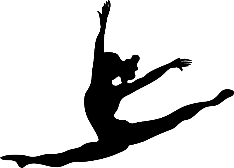 Pin Box Clipart Gymnastics #8 - Gymnastics Black And White, Transparent background PNG HD thumbnail