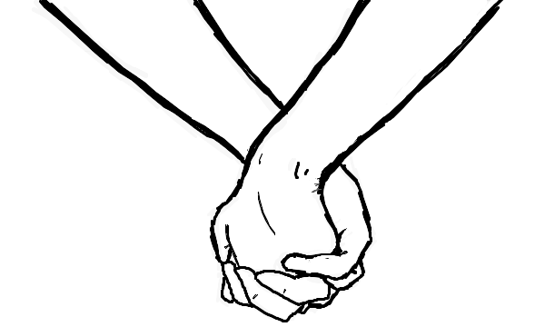 Drawing Holding Hands - Hands Holding, Transparent background PNG HD thumbnail