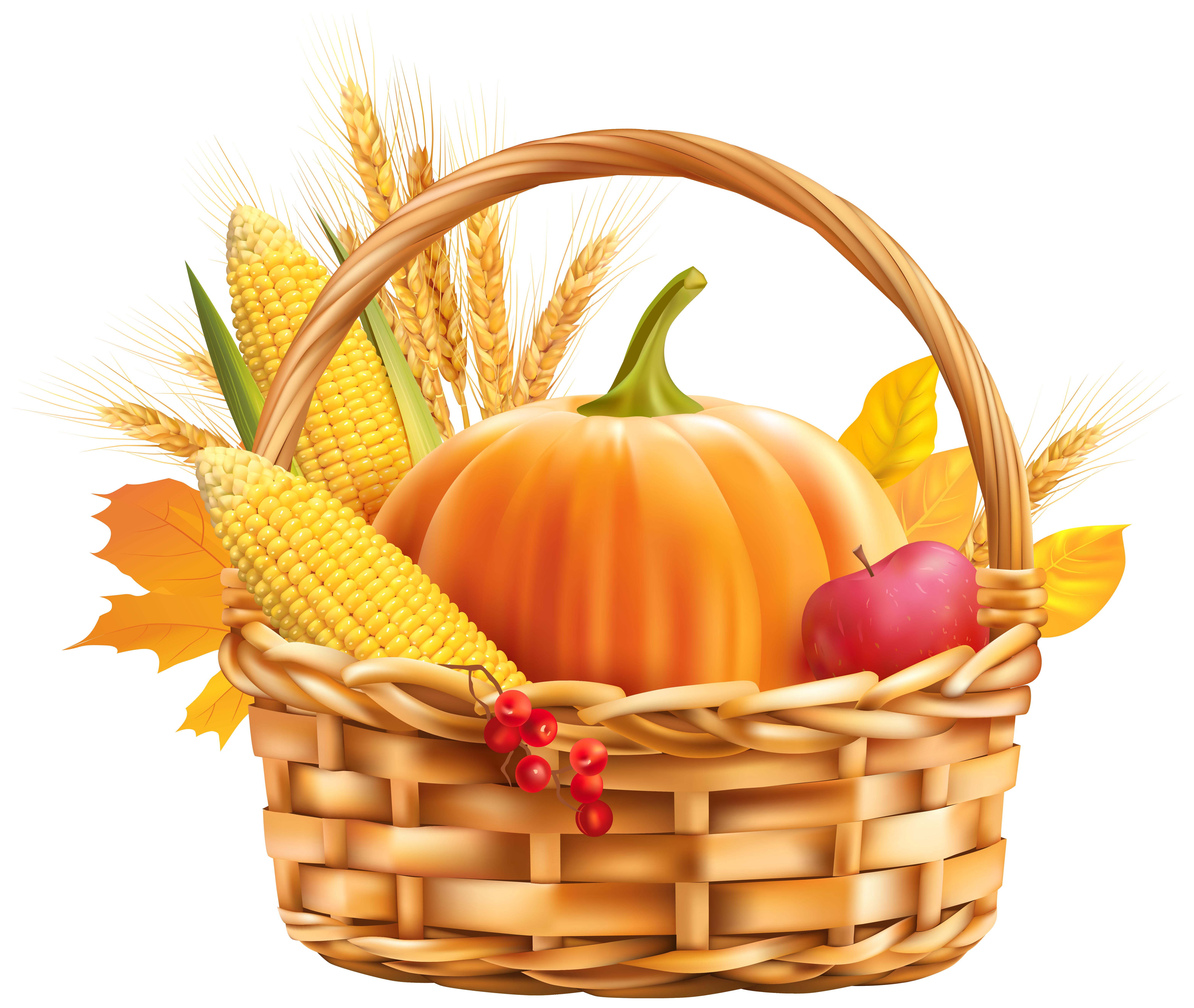 Autumn Harvest Basket Png Clipart Image - Harvest, Transparent background PNG HD thumbnail