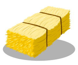 Straw, Straw Bales, Png, Isol