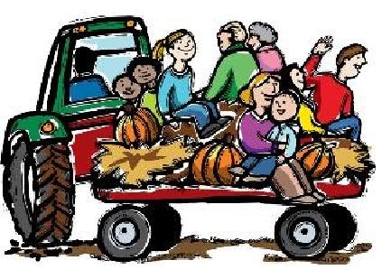 Bounce aboard the hayride for