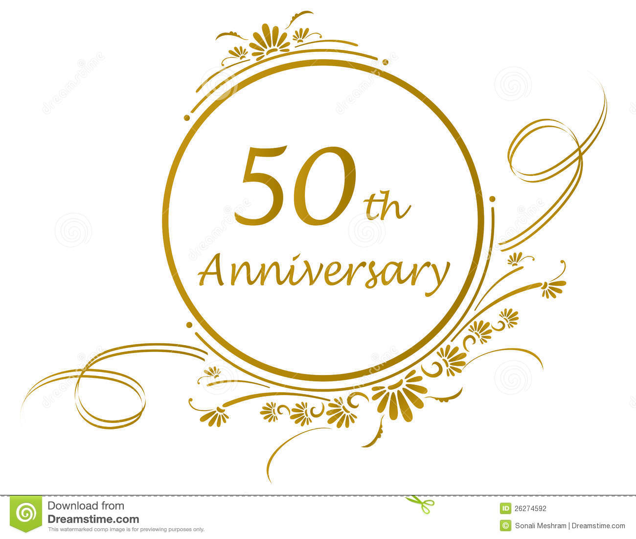 Golden 50Th Wedding Anniversary Icons - 50Th Wedding Anniversary, Transparent background PNG HD thumbnail