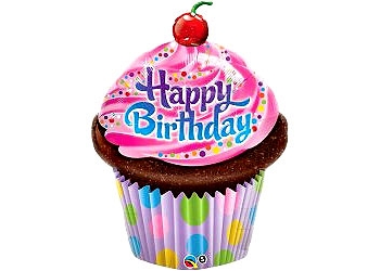 Enlarge - Birthday Cake And Balloons, Transparent background PNG HD thumbnail
