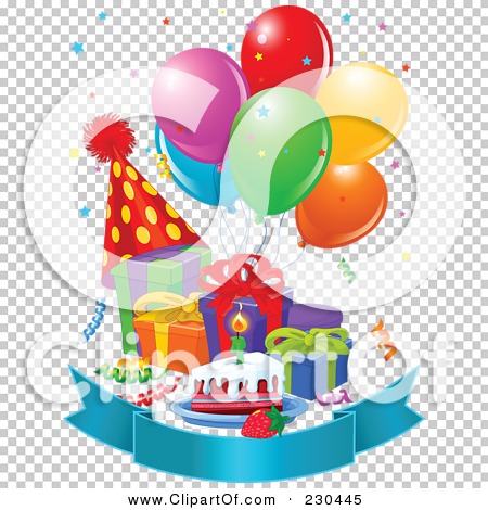 Rasters .jpg .png - Birthday Cake And Balloons, Transparent background PNG HD thumbnail