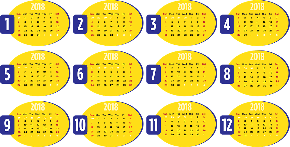 2018 Calendar PNG Image