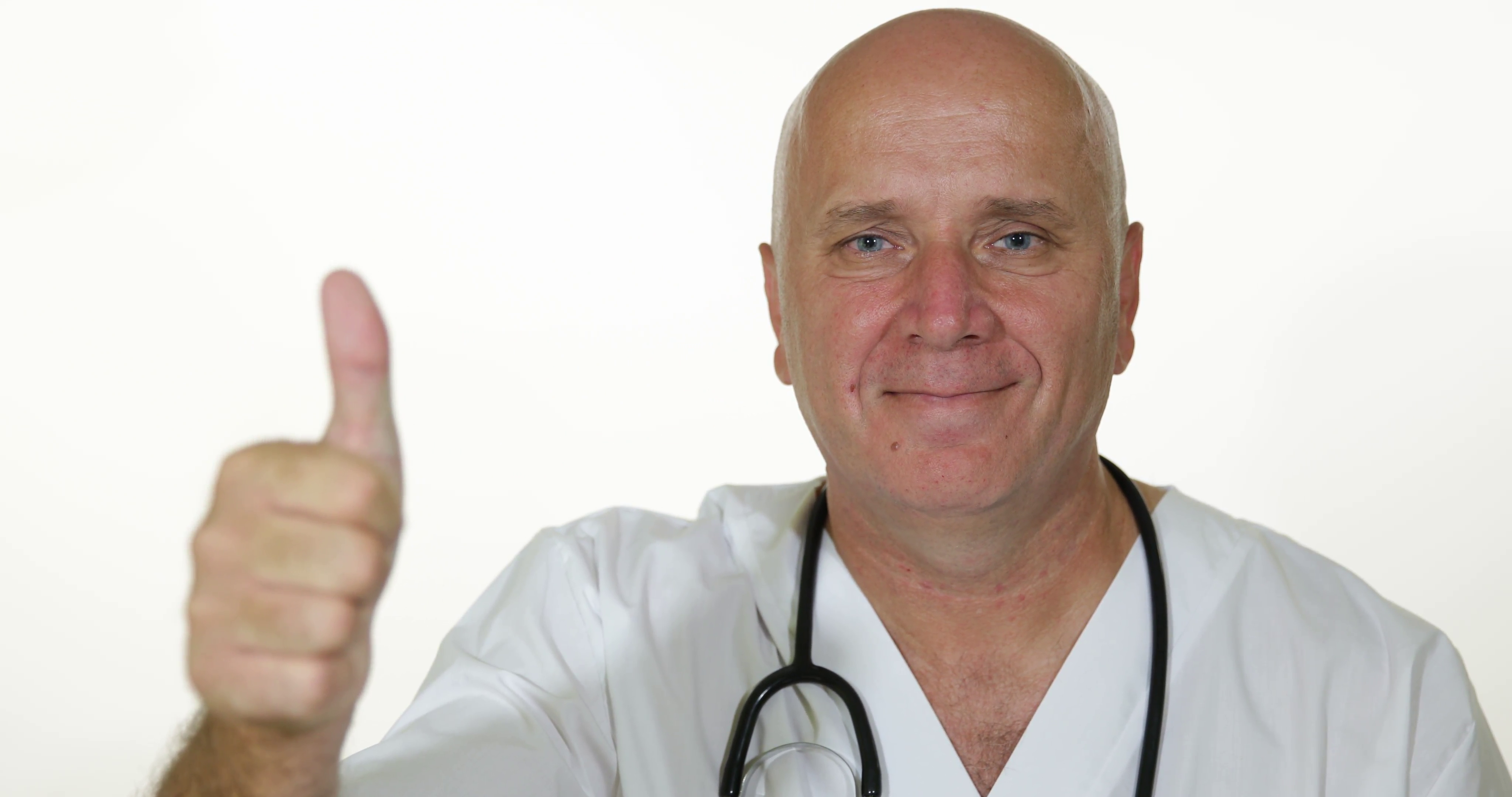 Healthcare Clinic Presentation Close Up Doctor Man Face Thumbs Up Well Done View ( Ultra High - Doctor, Transparent background PNG HD thumbnail