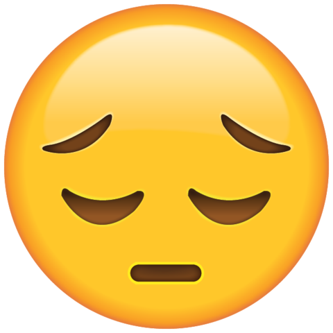 Sad Face Emoji - Emotions Faces, Transparent background PNG HD thumbnail