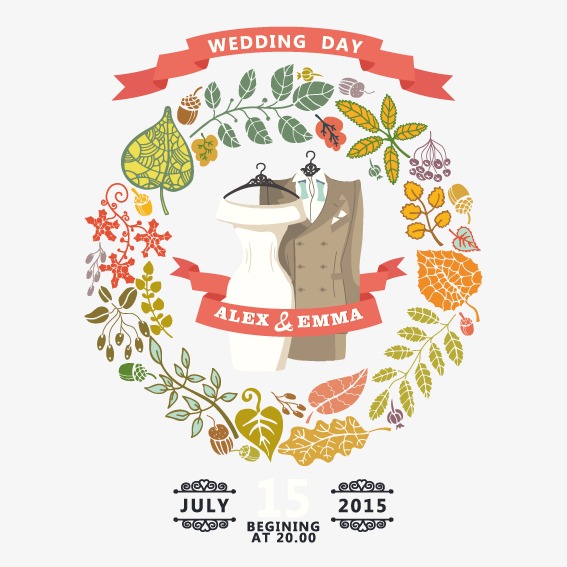 Vector illustration marriage,