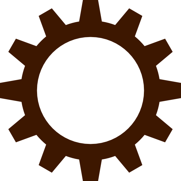 Gears Clipart Brown #4 - Gears Cogs, Transparent background PNG HD thumbnail