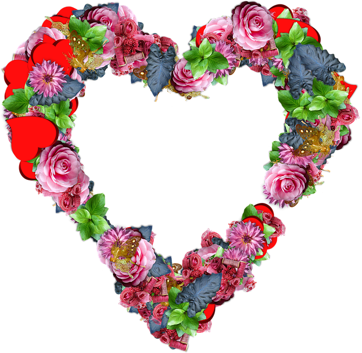 Png Hd Hearts And Flowers - Heart Flowers Png Love Valentine Colors Sc, Transparent background PNG HD thumbnail