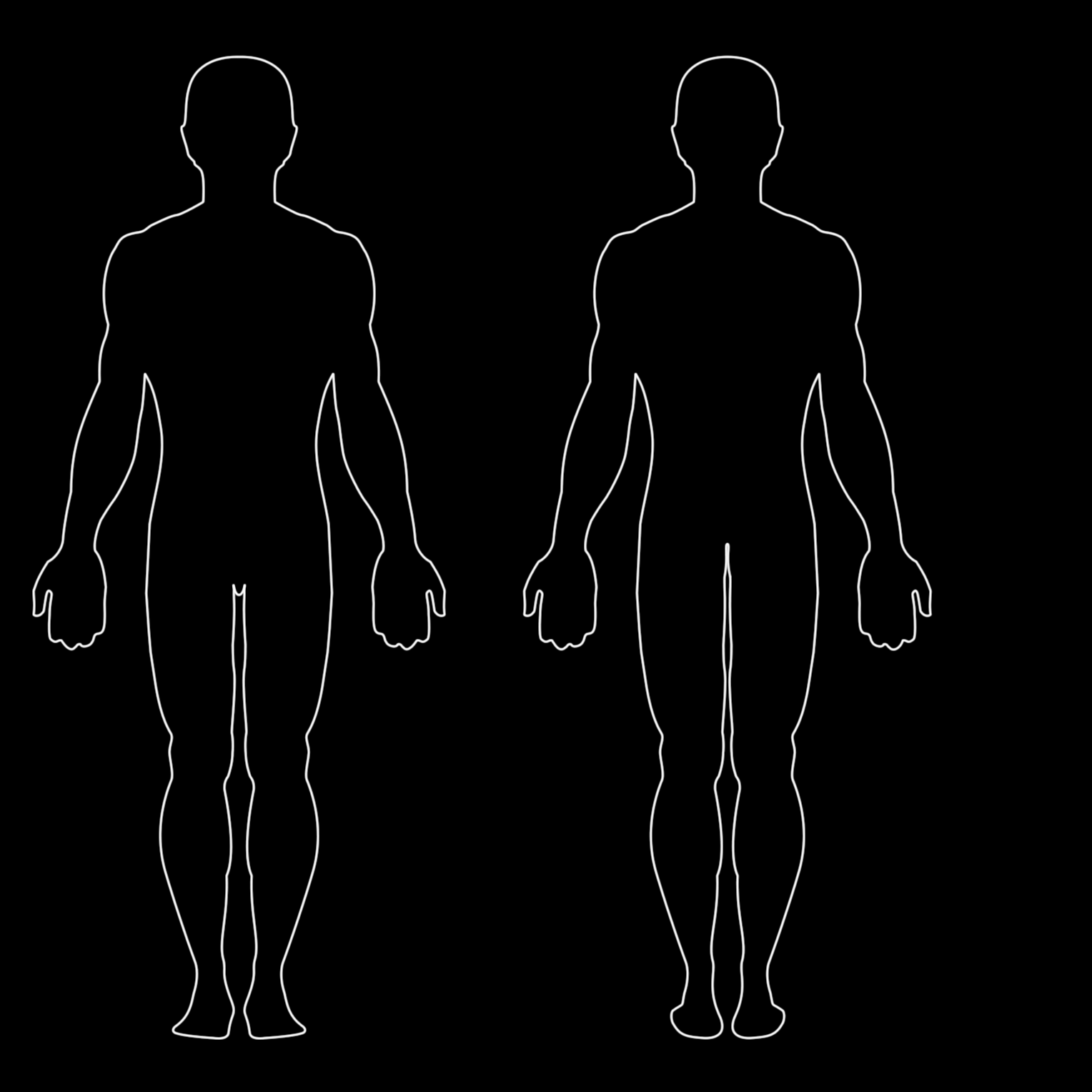 Human Body Outline Png - Clip