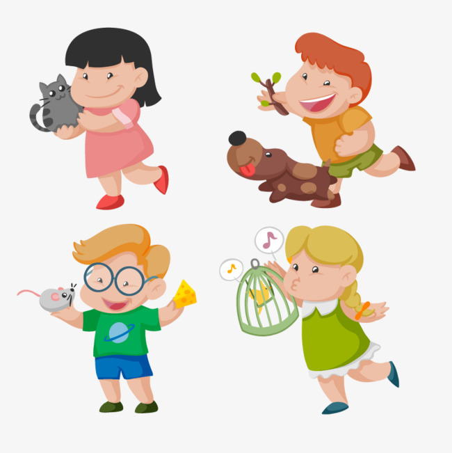 Vector Children Playing, Hd, Vector, Kitten Free Png And Vector - Images Of Children, Transparent background PNG HD thumbnail