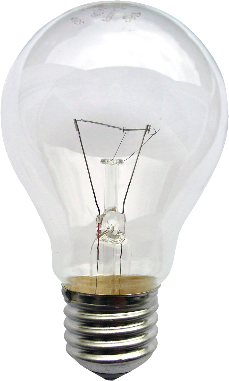 Glowing light bulb. PNG - Lig