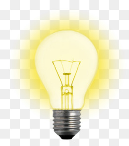 Glowing light bulb. PNG - Lig