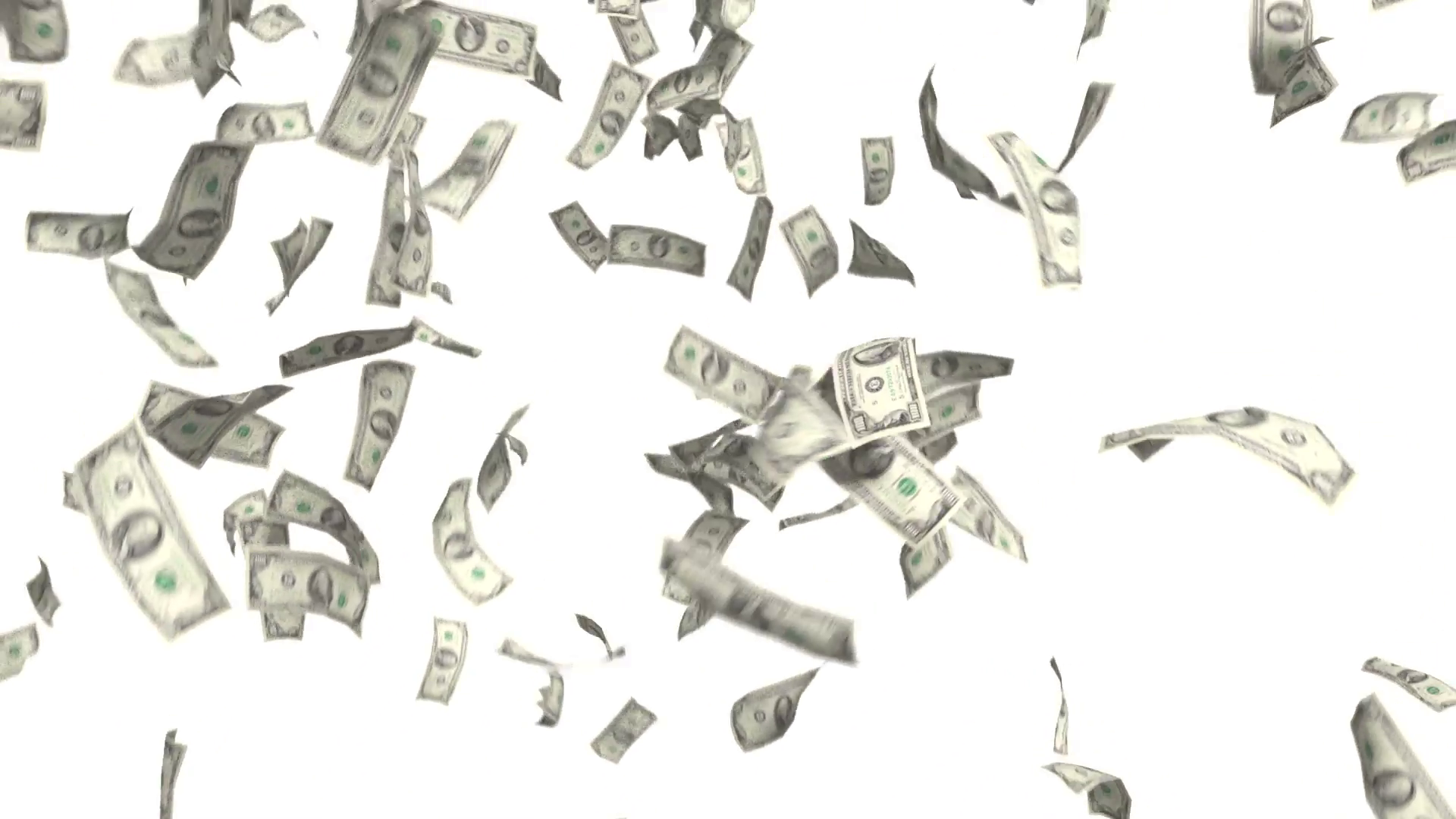 Money Falling Dollars Financial Win Us Currency Tax White Background Motion Background   Videoblocks - Money, Transparent background PNG HD thumbnail