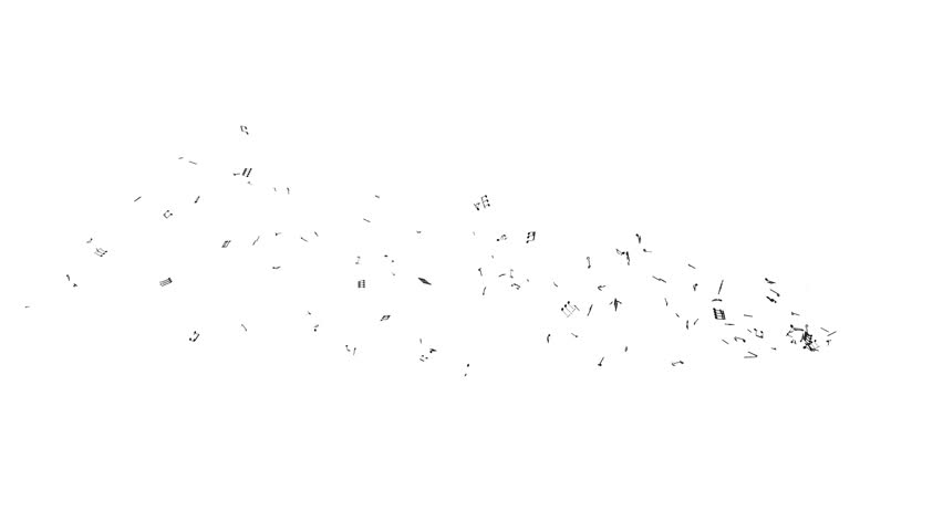 Musical Notes Flying Against White   Hd Stock Video Clip - Music Notes, Transparent background PNG HD thumbnail