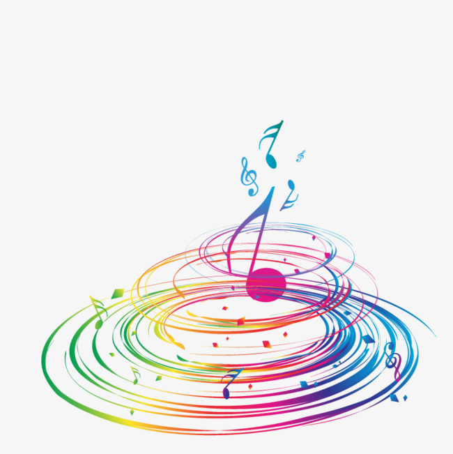 Vector Colorful Music Notes, Hd, Vector, Rotating Music Free Png And Vector - Musical Notes Symbols, Transparent background PNG HD thumbnail