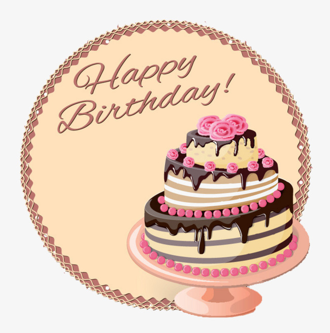 Happy Birthday, Birthday Cake, Creative Birthday Party Free Png Image - Of A Birthday Cake, Transparent background PNG HD thumbnail