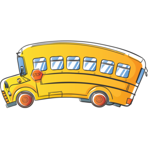 School Bus Illustration - Of A School Bus, Transparent background PNG HD thumbnail