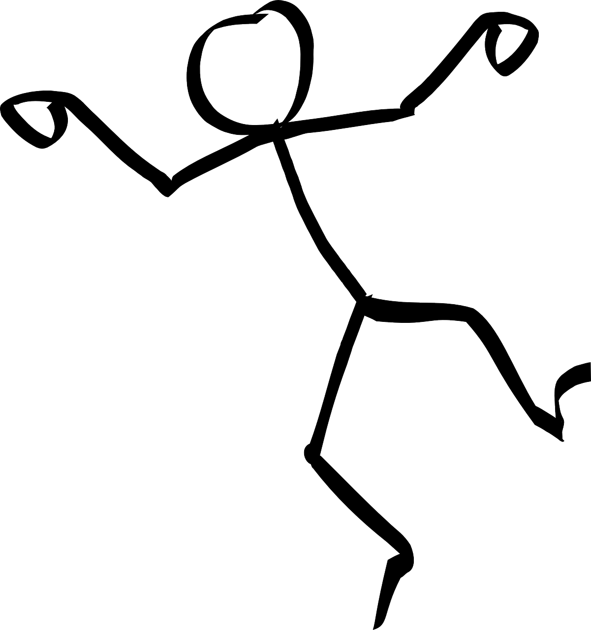 Dancing Stick Figure - Of Stick Figures, Transparent background PNG HD thumbnail