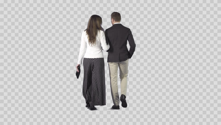 Couple Hd Free Png Image. Attractive Young Couple Are Slowly Walking From The Camera. Camera Is Static. Lens 85 - Pictures Of People, Transparent background PNG HD thumbnail