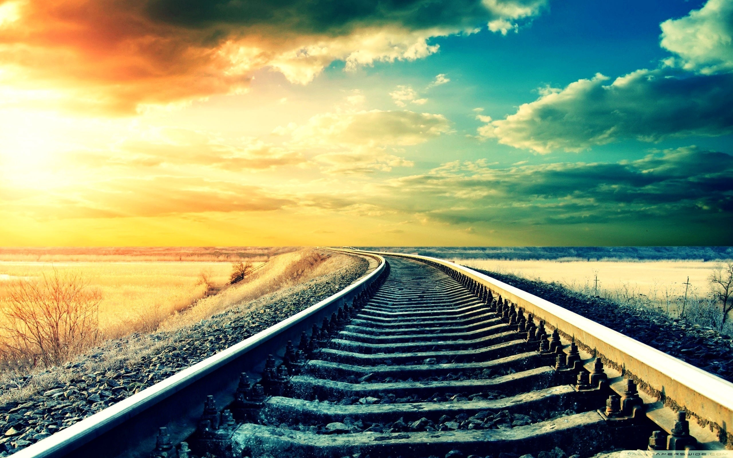 Hd Wallpaper | Background Image Id:546898 - Train Tracks, Transparent background PNG HD thumbnail