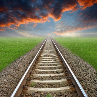 Railroad rail track, Railway,