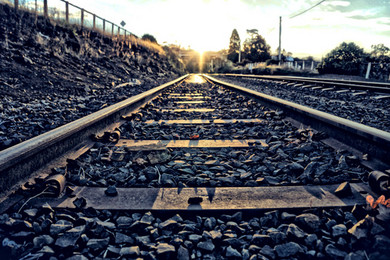 Train Tracks Advertising Background Sunset Clouds, Baiyun, Train, Sunset, Background Image - Train Tracks, Transparent background PNG HD thumbnail