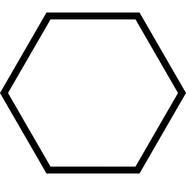Rounded hexagon shape png