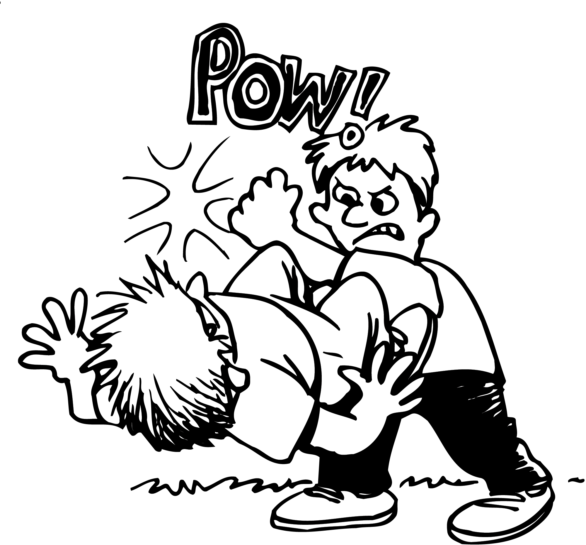 A Boy Punching Clipart - Hitting Someone, Transparent background PNG HD thumbnail