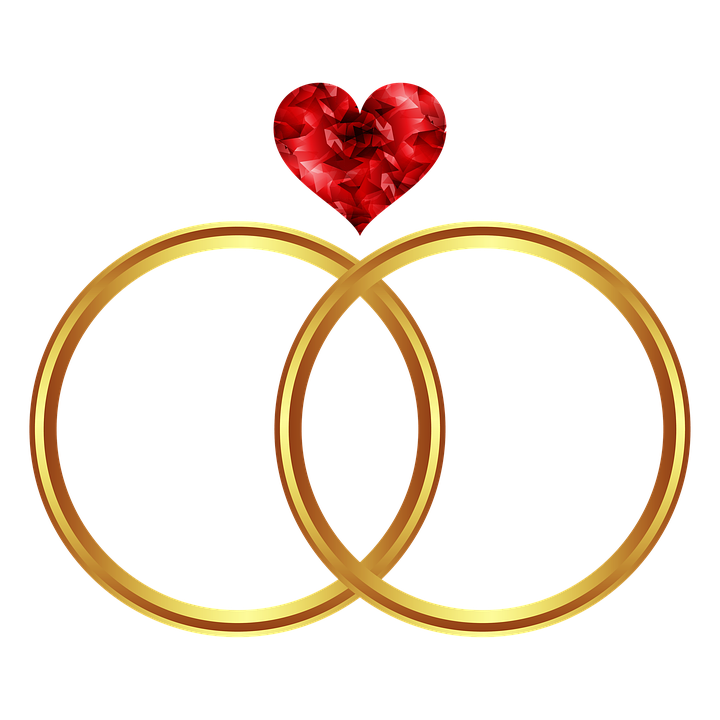 Hjerte, Ring, Ikon, Guld, Kærlighed, Bryllup - Hjerter Bryllup, Transparent background PNG HD thumbnail