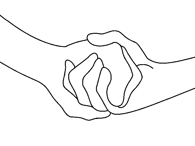 Couple Holding Hands Drawing 