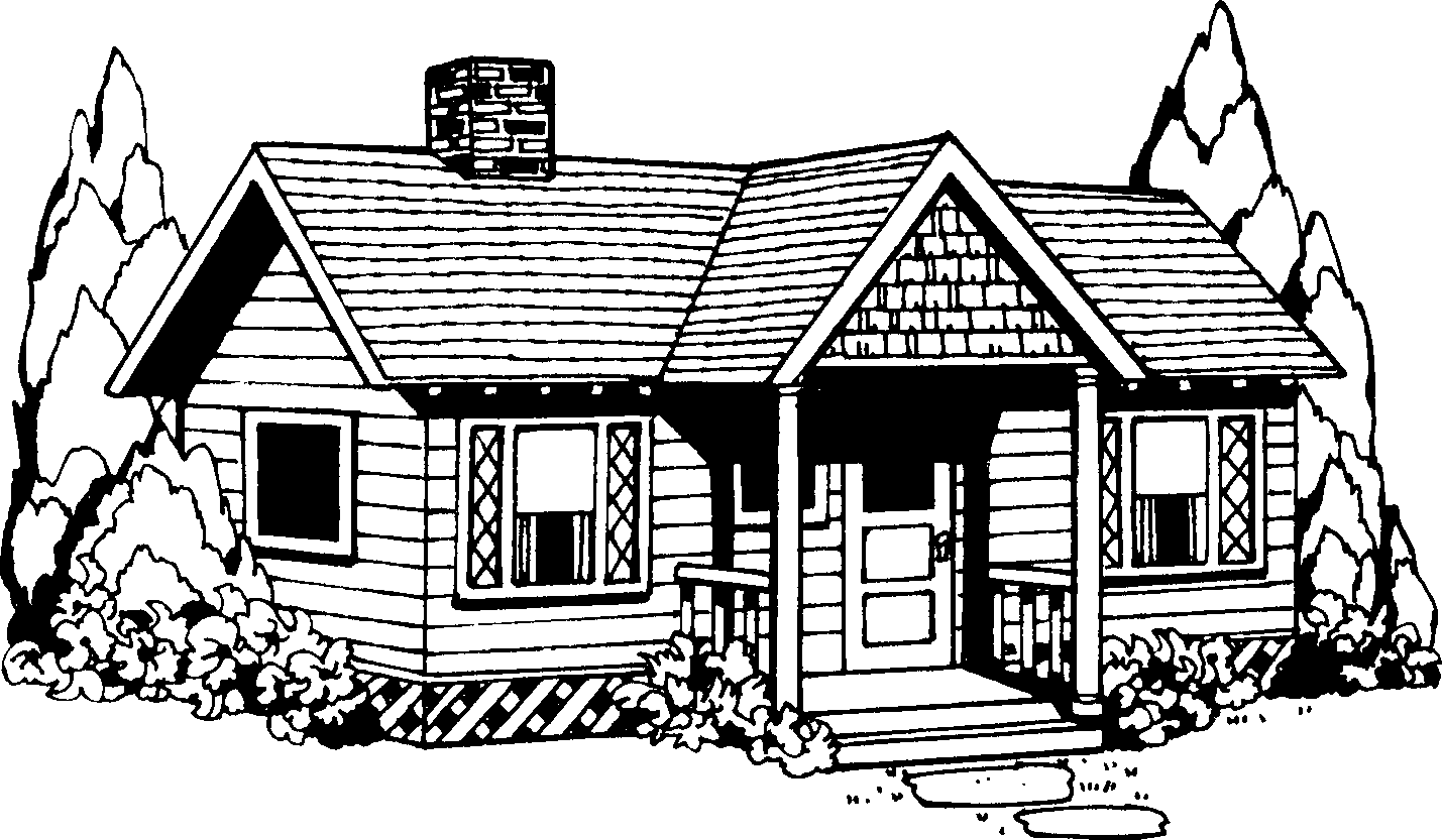 Building Clip Art Black And W
